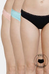 Zivame Low Rise Full Coverage Bikini Panty (Pack of 3) - Multicolor — thumbnail 1